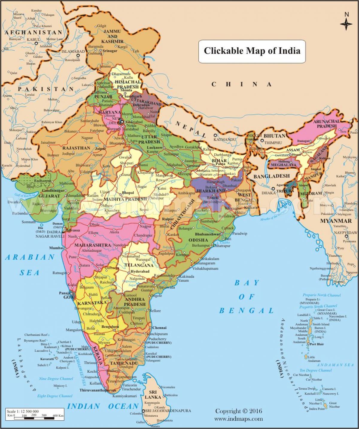 gambar peta India