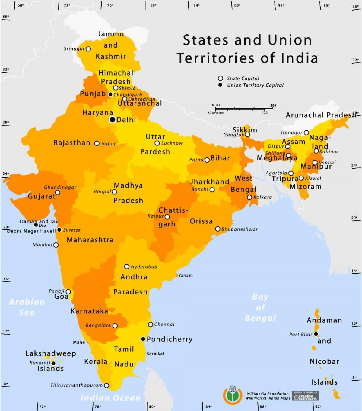 India peta serikat
