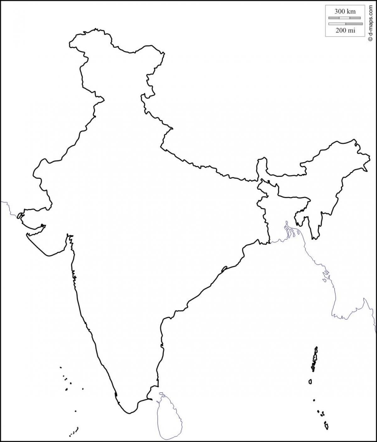 India garis besar peta
