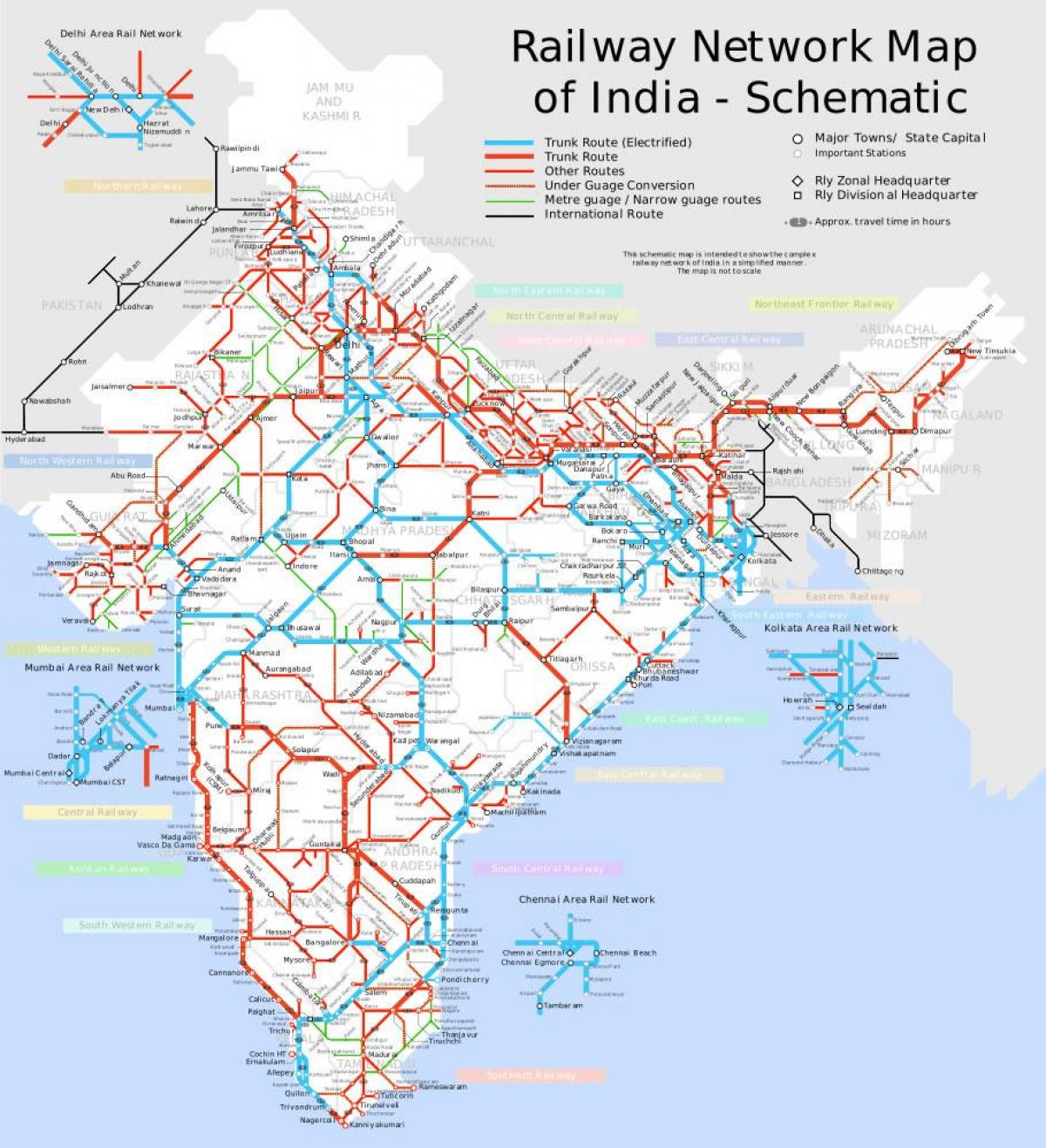 peta kereta api India