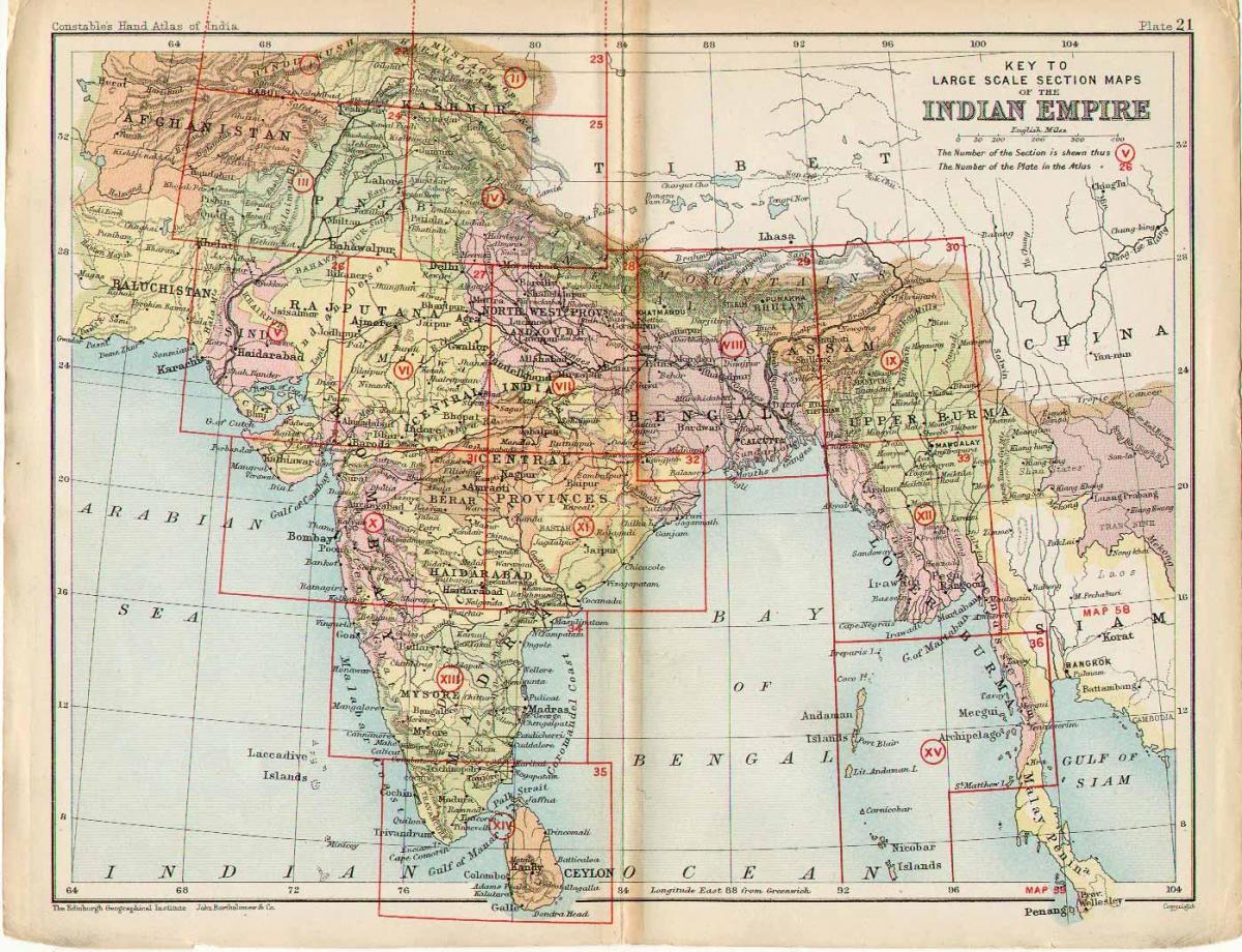 tua India peta